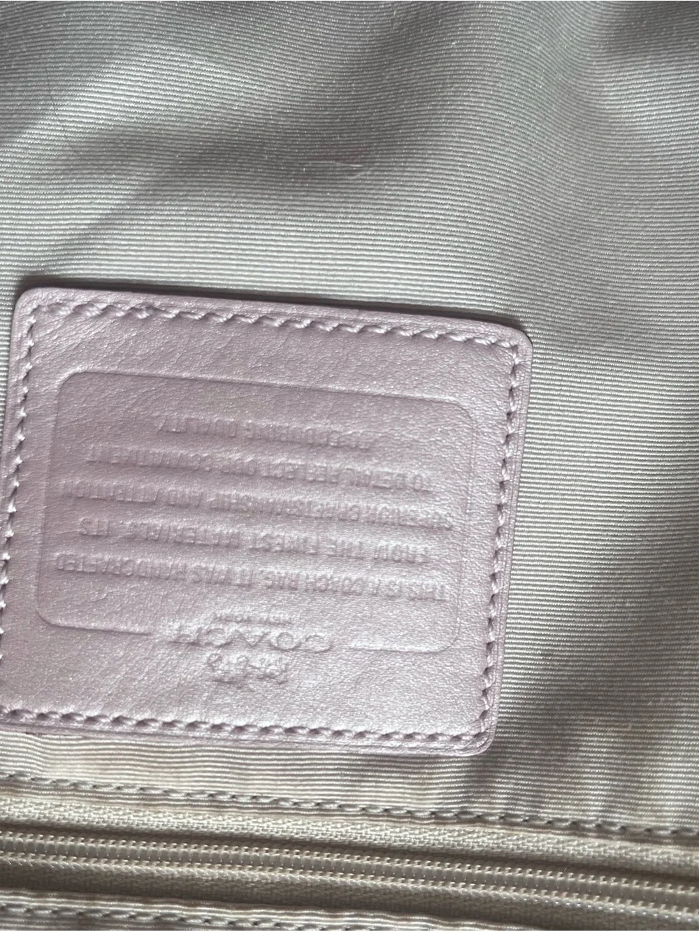 Coach Metallic Rose Pink Leather Tote